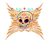 Funky Totenkopf Bunte Mischung