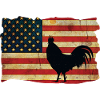 Poulet USA Flag Rooster