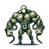 Musclé bodybuilder Halloween costume effrayant