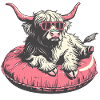Highland Cattle Sunglasses Pink Tire
