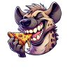 Cute Hyena Swinging Playground Cartoon