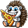Cute Hyena Swinging Playground Cartoon
