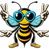 Bee with Sunglasses