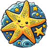 Laughing cheerful starfish