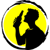 Bière buvant silhouette fête