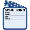 Schoolchild Name Badge Blue
