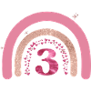 3e anniversaire rainbow rose