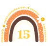 15e anniversaire rainbow jaune