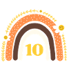 10e anniversaire rainbow jaune