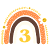3rd Birthday Yellow Rainbow
