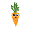 Funny cute little carrot