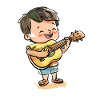 Ukulele Junge Grafik