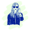 Stylish woman with sunglasses