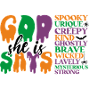 Halloween Ghostly Word Art Design