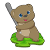 Bear Baseball Baseball Bat
