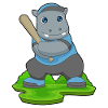 Hippopotamus Baseball Baseball Bat