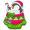 Pingouin Canne de Noël