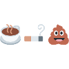 Café, cigarette, biscuit