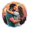 kissing couples t-shirt