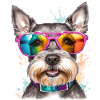 Dværg Schnauzer solbriller Hund sjovt dyreprint