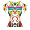 Great Dane Dog Sunglasses Popart