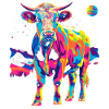 Hereford Cattle Breeder Popart