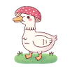 Mignon champignon champignon canard