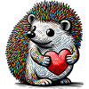 Hedgehog with Heart