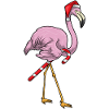 Canne de Noël Flamingo