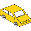 Small yellow car isometric