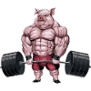 Schwein Gewichtheben Fitness-Studio