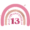 13e anniversaire rainbow rose