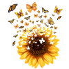 Sonnenblumen-Schmetterlinge - originelle Geschenkidee