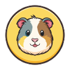 Porcellino d'India Kawaii Personaggio dei cartoni animati Faccia animale