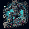 Analogo vibes AI robot Art