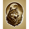 Wolf in the moonlight