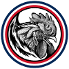 FREEBEAST Rooster Blue, White & Red
