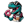 Sweet Dino T-Rex Donut Coffee