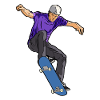 Purple Skater Kickflip Urban Vibe