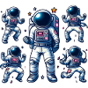 Space Travel - Astroanut Moon Planet