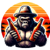 Chimpanzee holding two beers