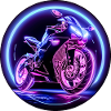 Purple Neon Motorcycle