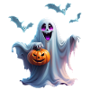 The charming Halloween design conveys.