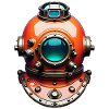 Old nostalgic diving helmet