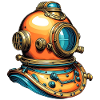 Old nostalgic diving helmet