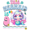 Mermaid 9th Birthday Girl Kids