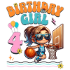 basket-ball 4e anniversaire fille basketteur