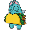Forsvundne Kitties Chomp Blue Cat Eats Taco