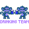 Monkey Drinking Team Beer Party