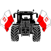 Tracteur deux drapeaux Pologne